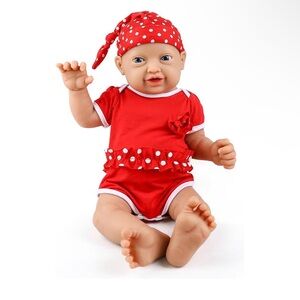 IVITA 14'' Silicone Reborn Baby Blue Eyes Girl Vivid Newborn Silicone Doll